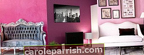trendig rosa färg för ett vardagsrum
